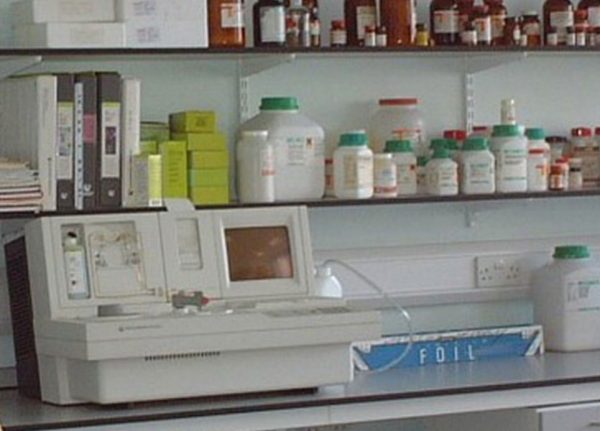 This machine was bought using TICR funds. It measures blood clotting.