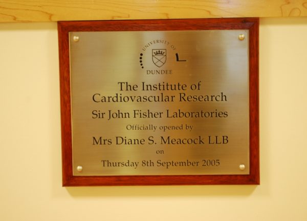 We are very grateful to major sponsors for funds to completely refurbish laboratories.