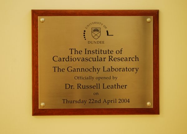 We are very grateful to major sponsors for funds to completely refurbish laboratories.