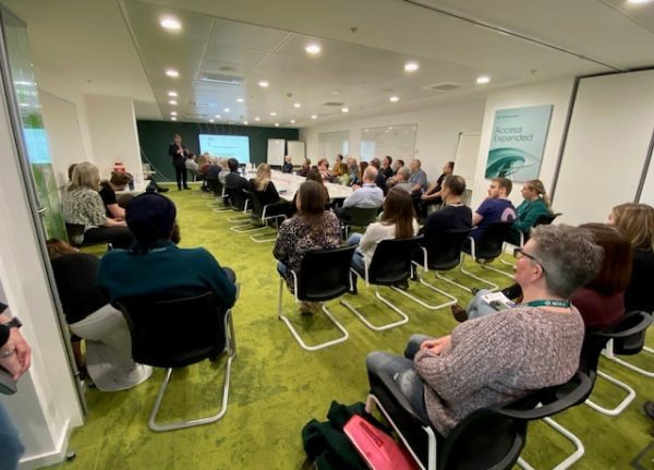 Attendees to the cardiovascular talk in NCR Atleos, Dundee